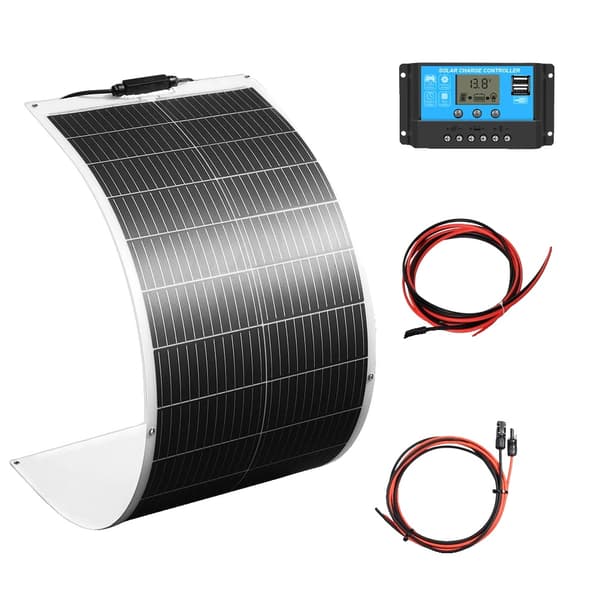Flexibelt solpanel 100W, Hög Effektivitet, Lättviktig och Hållbar,100W Solpanel Kit