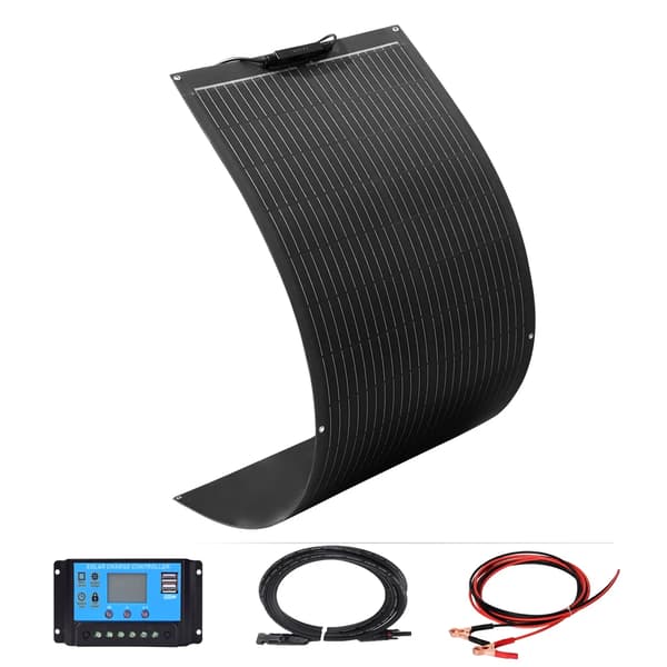 Flexibelt solpanel 100W, Hög Effektivitet, Lättviktig och Hållbar,12V Solpanelssats