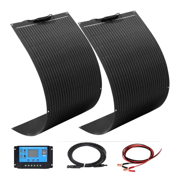 Flexibelt solpanel 100W, ultralätt, hög effektivitet 24%,200W Solarkit