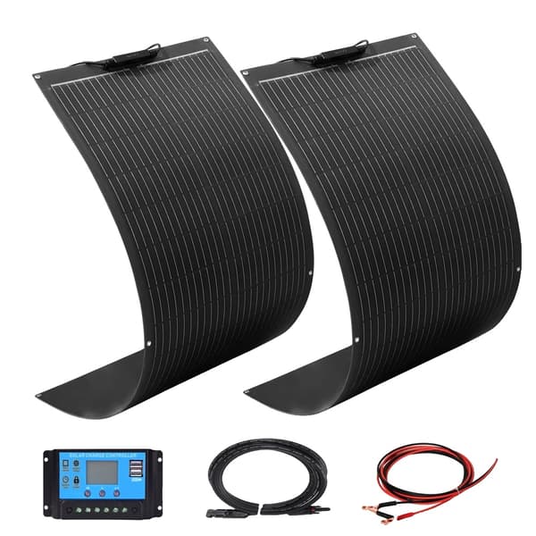 Flexibelt solpanel 100W, ultralätt, hög effektivitet 24%,200W Solarkit
