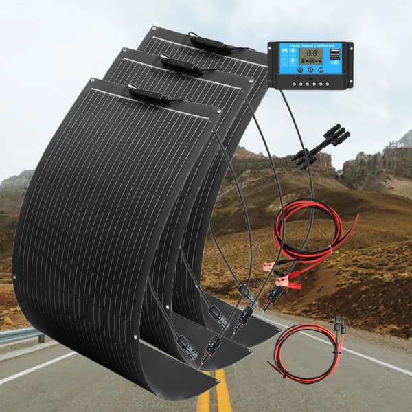 Flexibelt solpanel 100W, ultralätt, hög effektivitet 24%,300W Solarkit