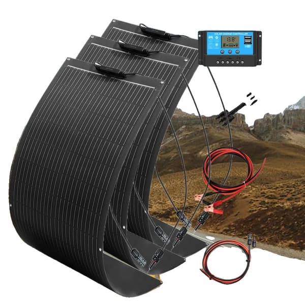 Flexibelt solpanel 100W, ultralätt, hög effektivitet 24%,300W Solarkit