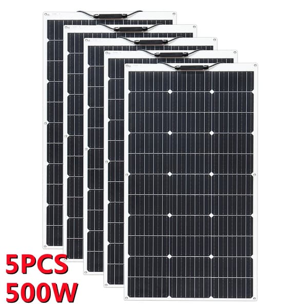 Solpanel, Fleksibelt Design, Høj Effektivitet,500W