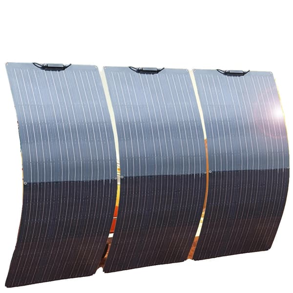 Flexibel solpanel, 100W maximal effekt, hög effektivitet 22%, lätt och hållbar design,3st 100w