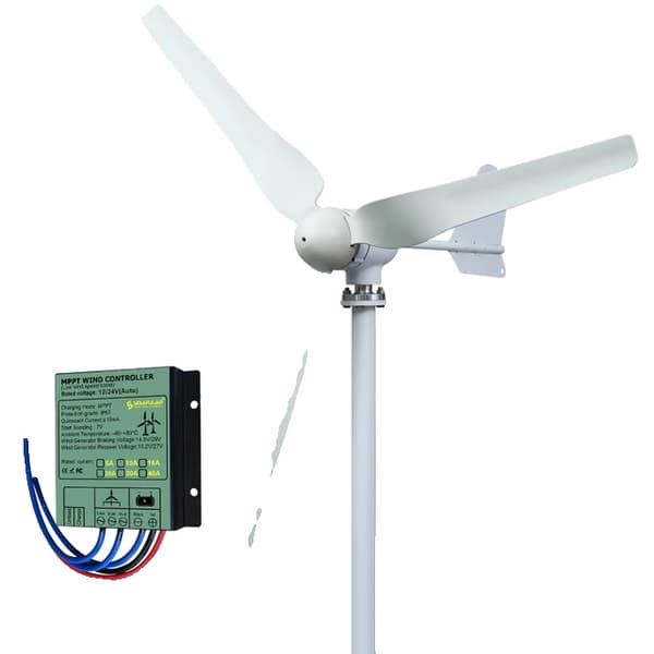 Vindgenerator, 4000W Effektudgang, Lav Støj, 24V, 3 blade, med MPPT kontrol