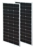 Pikkukuva 2 / 2: Aurinkopaneeli, 100W tehotuotto, lasimateriaali, 2 kpl aurinkopaneelia
