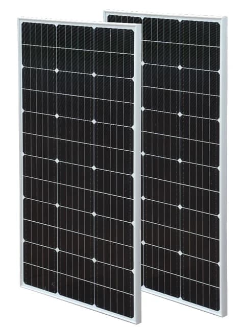 Aurinkopaneeli, 100W tehotuotto, lasimateriaali, 2 kpl aurinkopaneelia