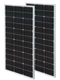 Pikkukuva 1 / 2: Aurinkopaneeli, 100W tehotuotto, lasimateriaali, 2 kpl aurinkopaneelia