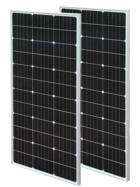 Aurinkopaneeli, 100W tehotuotto, lasimateriaali, 2 kpl aurinkopaneelia