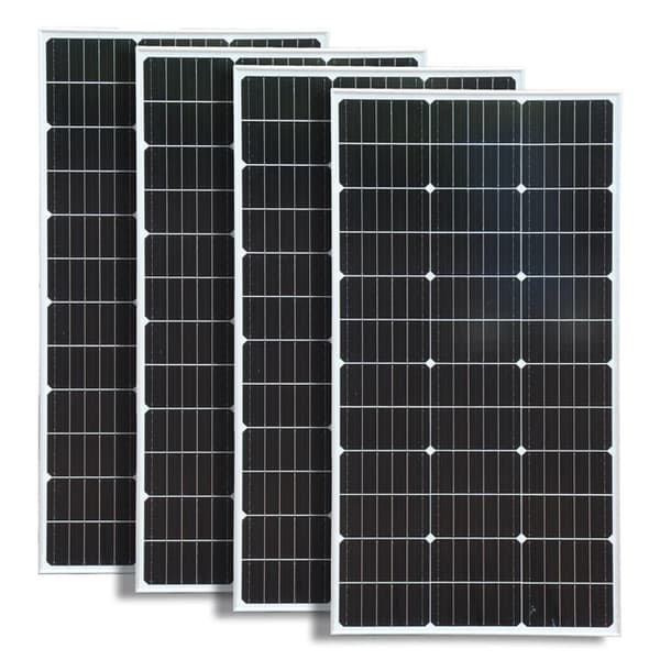 Aurinkopaneeli, 100W tehotuotto, lasimateriaali, 4 kpl aurinkopaneeli