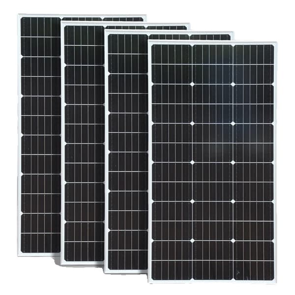 Aurinkopaneeli, 100W tehotuotto, lasimateriaali, 4 kpl aurinkopaneeli