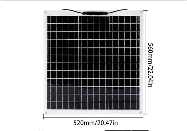 50W Solpanel, Hög effektivitet Monokristallin, Kompakt och lätt design,50W Solpanel