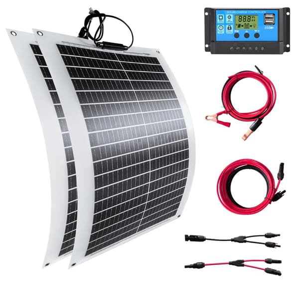 200W Aurinkopaneelisarja, Joustava Muotoilu, Monokiteinen Teknologia,200W Set, 18V