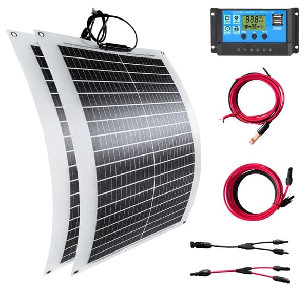200W Aurinkopaneelisarja, Joustava Muotoilu, Monokiteinen Teknologia,200W Set, 18V