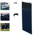 Miniatyrbillede 1 af 2: Fleksibelt solpanel, Høj effektivitet på 24%, Letvægts og bærbar,19,8V 50W
