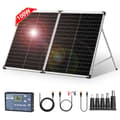 Miniatyrbild 2 av 2: Fällbart solpanel, hög effektutgång, bärbar design,100W