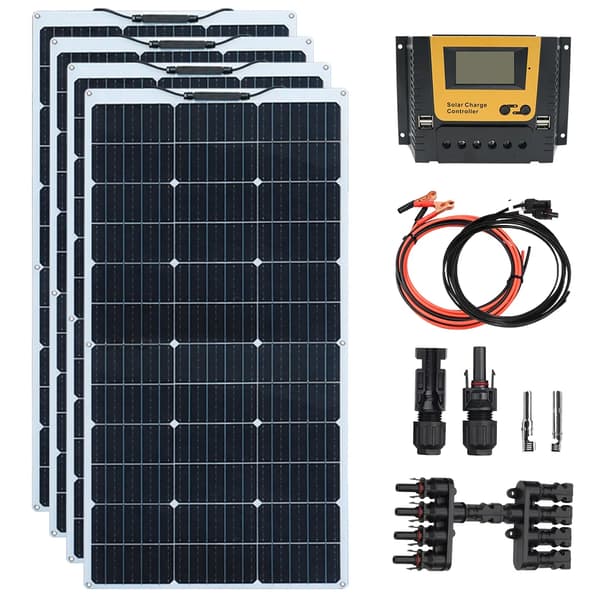 Flexibelt solpanel, Vattentät, Monocell, 12V 400W