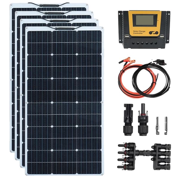 Flexibelt solpanel, Vattentät, Monocell, 12V 400W