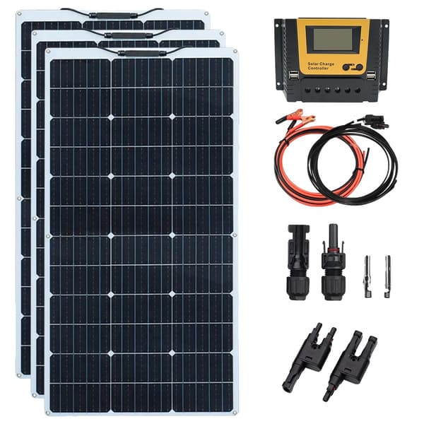 Flexibelt solpanel, Vattentät, Monocell, 12V 300W b