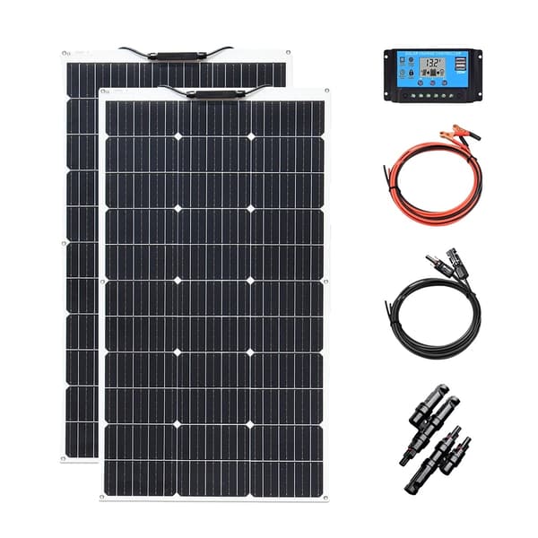 Flexibelt solpanel 200W, Hög Effektivitet Upp till 23%, Lättviktig Design,12V 200W kit