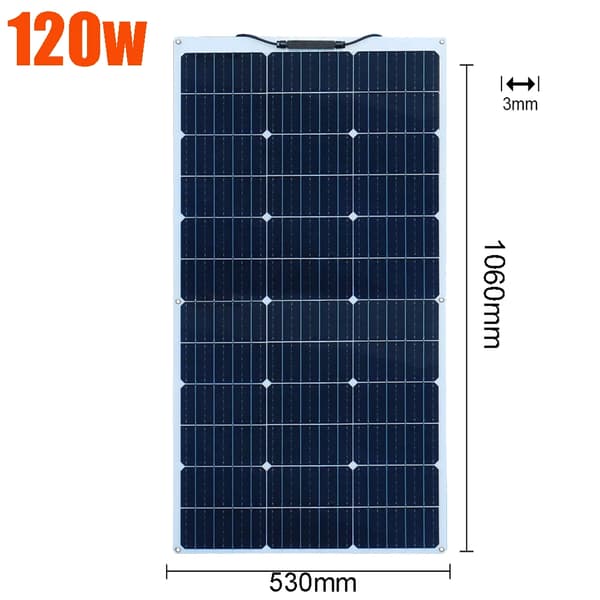 Solpanel, 120W maximal effekt, lättviktsdesign,120w DHL 7-10 dagar