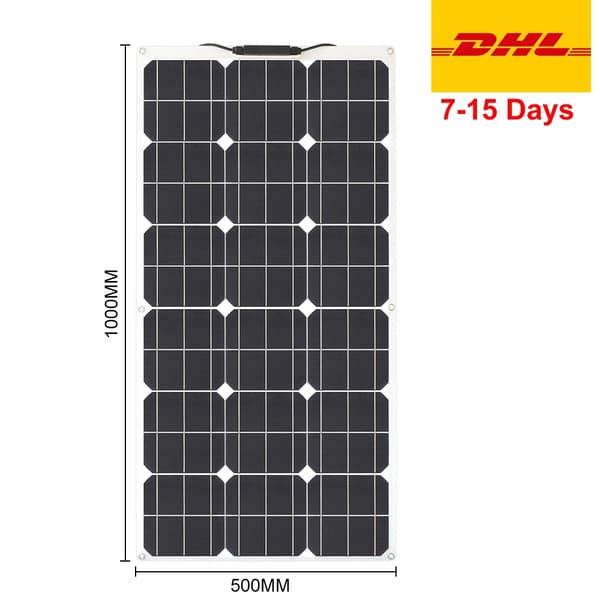 Joustava aurinkopaneeli, 100W maksimiteho, kevyt ja kestävä,100W Taipuisa DHL