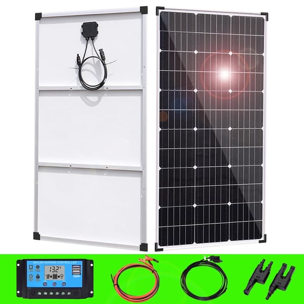 Monokrystallinsk Solpanel Kit, Høj Effektivitet, Vejrresistent, 150W,300w sæt