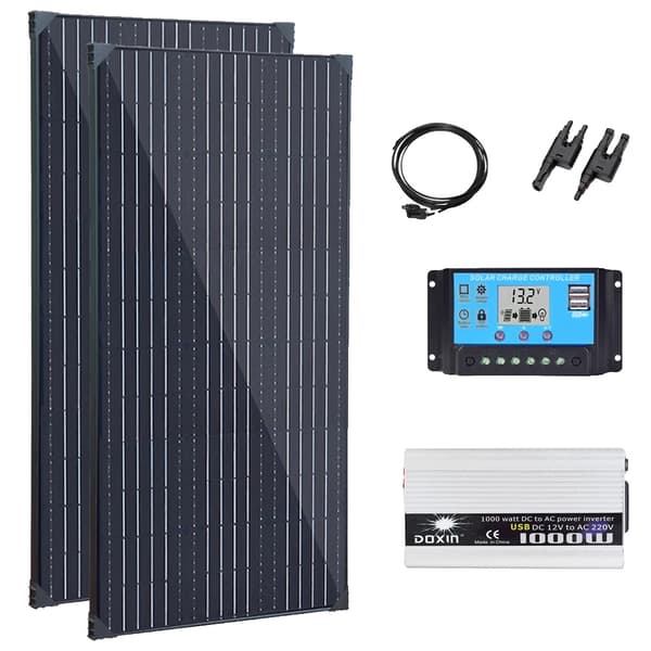 Solpanelkit, 150W effekt, letvægts aluminiumsramme,300w x 1000w 220v