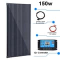 Miniatyrbild 2 av 2: Solpanelset, 150W effekt, lätt aluminiumram,150w 12v kit