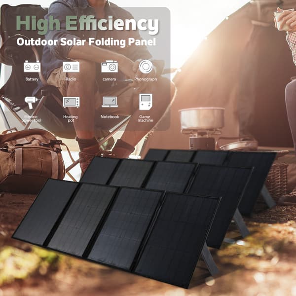 Hopfällbar solpanelsladdare, 150W effektutgång, USB och PD Type-c kompatibilitet, 18V, 150W