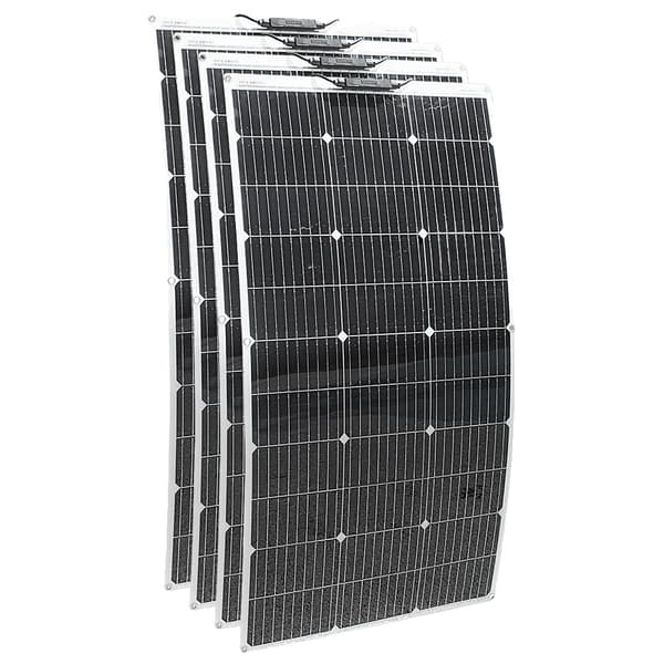 Fleksibelt solpanel, 100W maksimal effekt, monokrystallinsk design, kompakt størrelse,attNy 400Watt