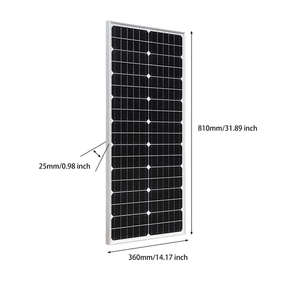 XINPUGUANG Solpanel, 50W Effektutgång, Härdat Glasytan,19,8V 50W A2