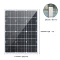 Miniatyrbild 2 av 2: XINPUGUANG Solpanel, 50W Effektutgång, Härdat Glasytan,18V 50W A1