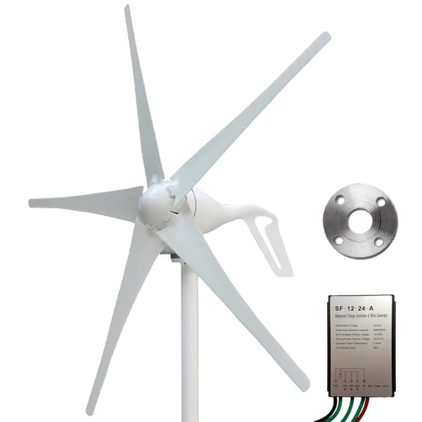 Vindturbin generator, MPPT-teknik, Hemmabruk, 400W 5 Blad PWM, 24V