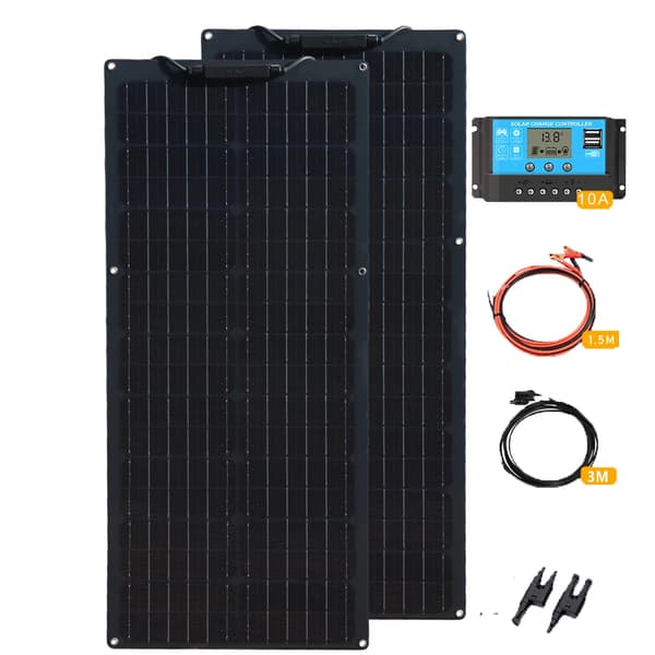 XINPUGUANG Solpanel, 100W Effektutgång, Böjbar Design,2X50w Solarkit-a
