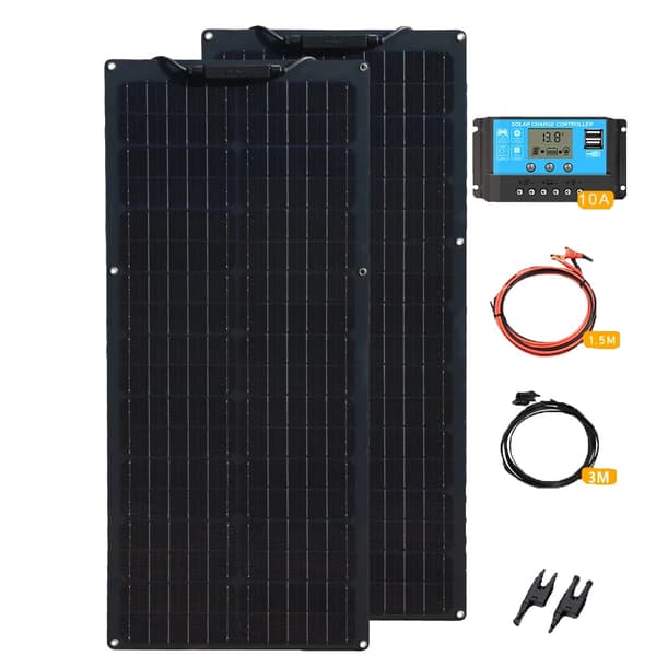 XINPUGUANG Solpanel, 100W Effektutgång, Böjbar Design,2X50w Solarkit-a