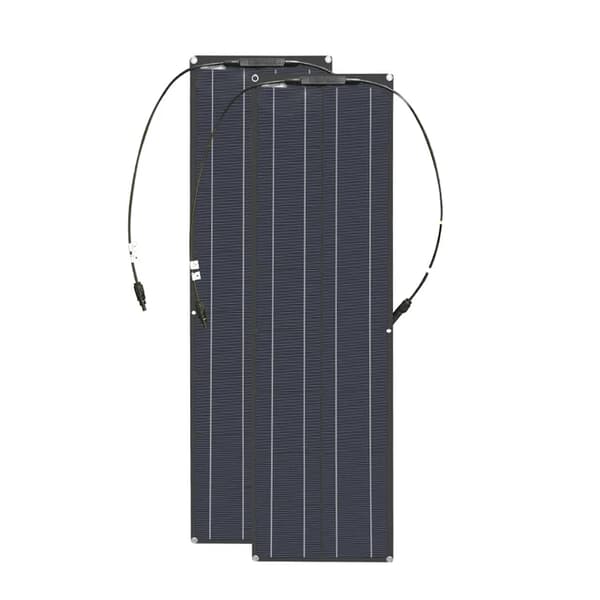 Fleksibelt solcellepanel, monokrystallinsk silicium, 12v batterioplader, 2PCS 50W