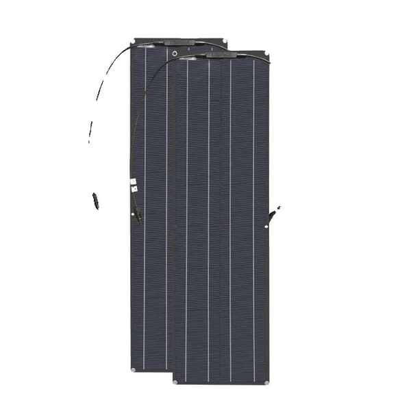 Flexibel solpanel, monokristallinsk kisel, 12v batteriladdare, 2 st 50W