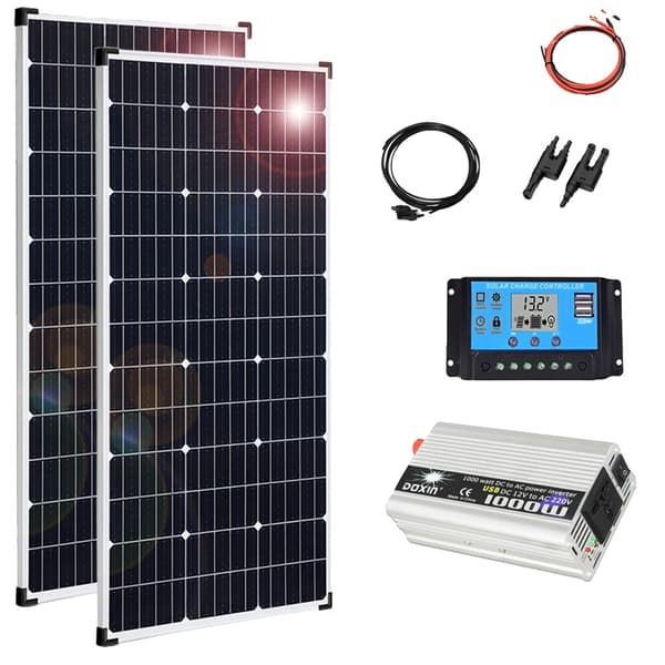 Solpanelssats för husbilar och hem, hög effektivitet, hållbar aluminiumram,320W 220V 1000W