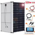 Miniatyrbild 2 av 2: Solpanelssats för husbilar och hem, hög effektivitet, hållbar aluminiumram,320w 2st 160w kit