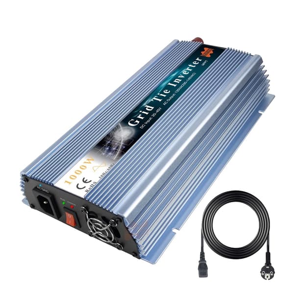 Nettilsluttet solcelleomformer, 1000W effektudgang, MPPT-teknologi, Blå 1000W, 220V, 36V (22-50V)