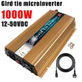 Miniatyrbild 2 av 2: Solcellsinverter för nätanslutning, 1000W effektutgång, MPPT-teknik, Guld 1000W, 220V, 36V (22-50V)