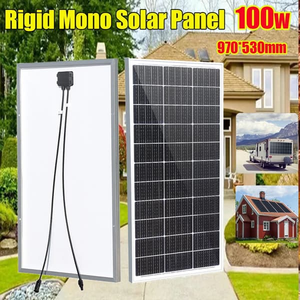 Rigid Mono Solpanel, 400w Effektutgång, Hållbar Tempererat Glas Konstruktion,100w styv