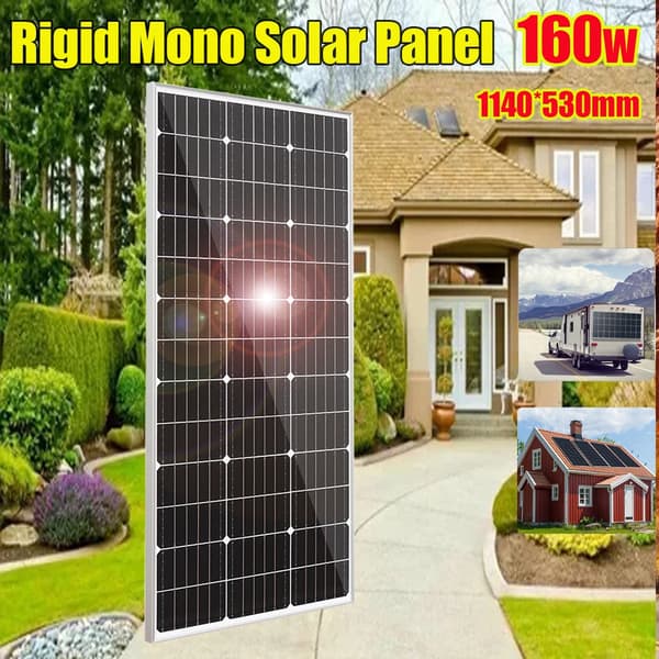 Rigid Mono Solpanel, 400w Effektutgång, Hållbar Tempererat Glas Konstruktion,160w styv