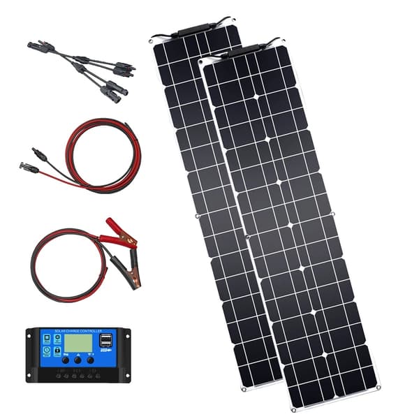 Flexibelt solpanel, Lättviktigt 50W Design, Hög Effektivitet 21,8%, Kompakt Storlek,100W Kit