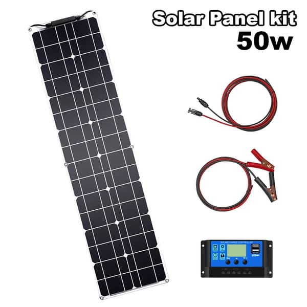Fleksibelt Solcellepanel, Letvægtsdesign på 50W, Høj Effektivitet på 21,8%, Kompakt Størrelse,50W Kit