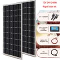 Miniatyrbillede 1 af 2: Solpanel, Hærdet glas, Vindtæt, 12V 240W solarkit