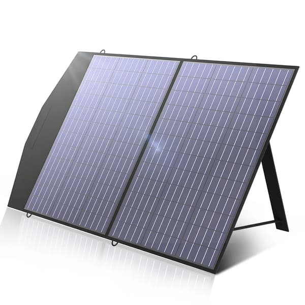 Solpanel, hopfällbar design, kompatibel med flera kraftstationer, 100W Solpanel