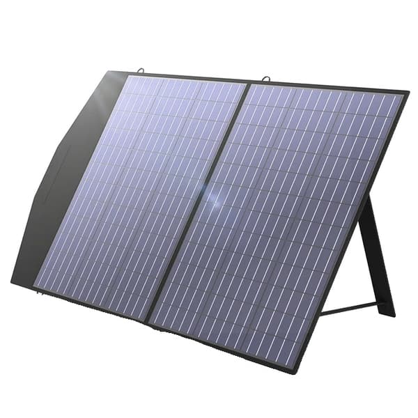 Solpanel, hopfällbar design, kompatibel med flera kraftstationer, 100W Solpanel