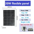 Miniatyrbild 2 av 2: Solpaneler, 40W effektutgång, portabelt och flexibelt design., 20W solpanel
